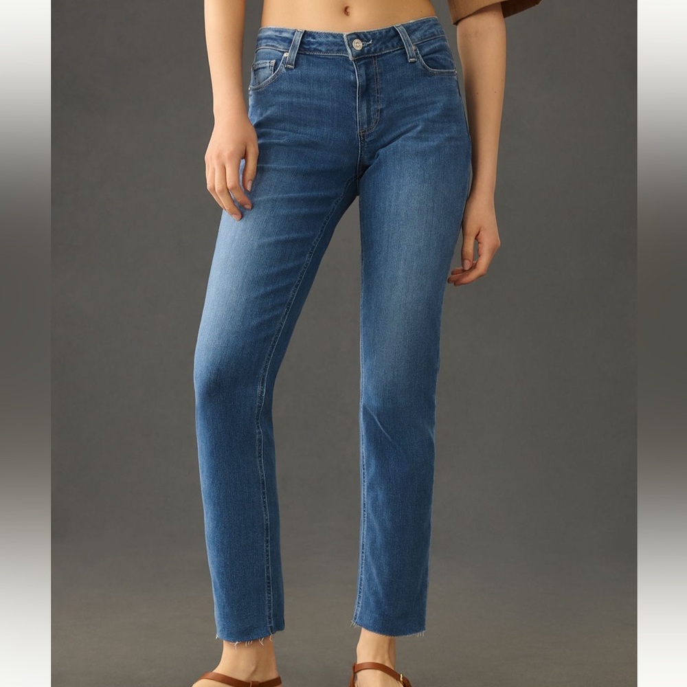 PAIGE - Bridgette- Mid Rise, Crop Boyfriend Jean